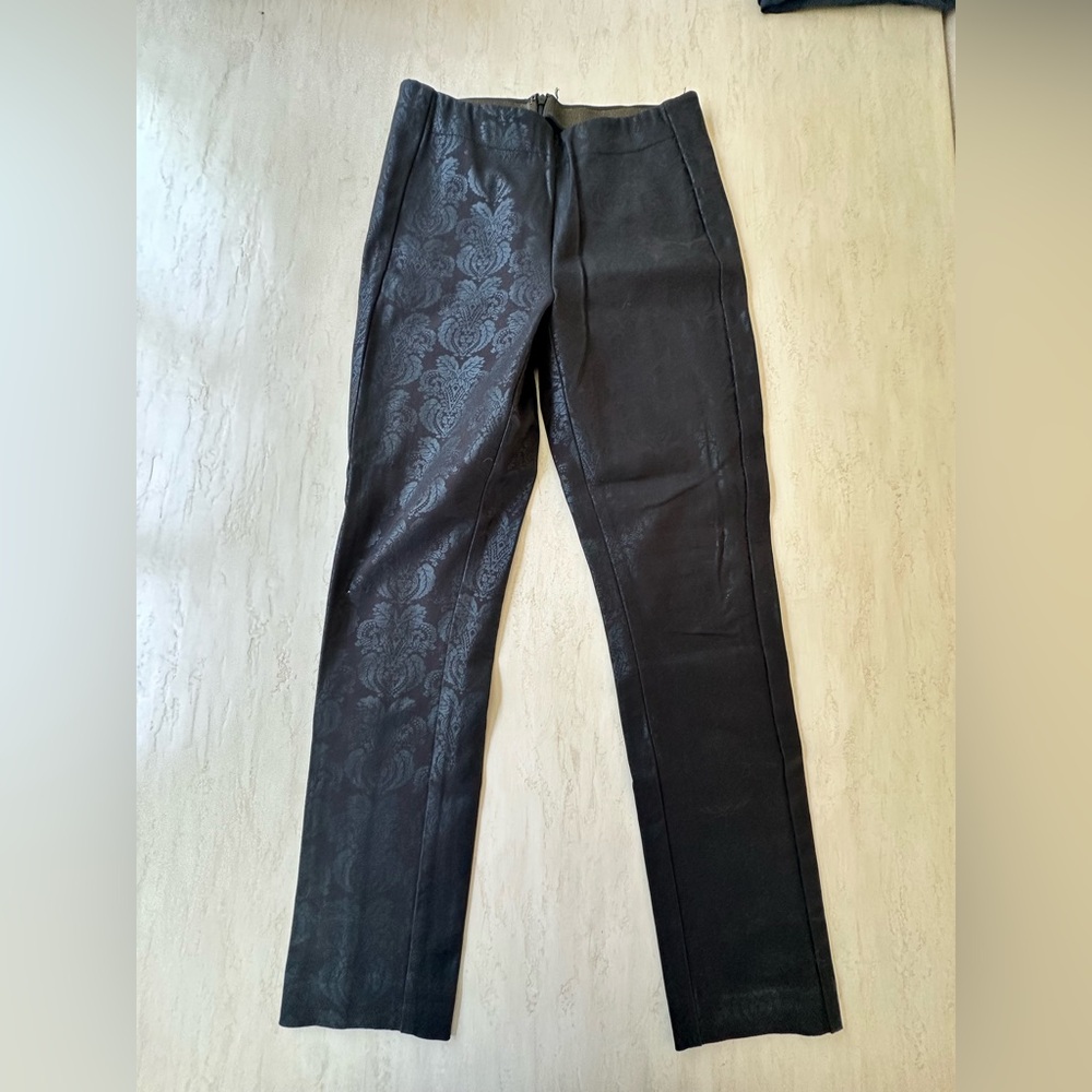 Elegant Black Patterned Pants
